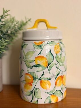 Lemon Garden Ceramic Canister Storage Canister Pantry Counter